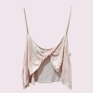 Forever 21 Pastel Pink Twist Crop Top